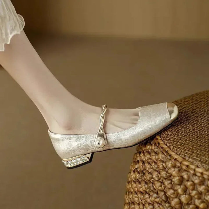 Gaetana | Women's Embellished Block-Heel Strappy Mary-Jane Pumps