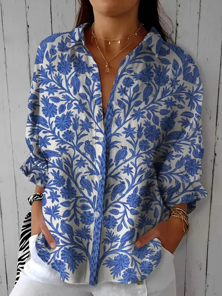 C&M® | Blue Garden Blouse Carol & Margaret Wilmington