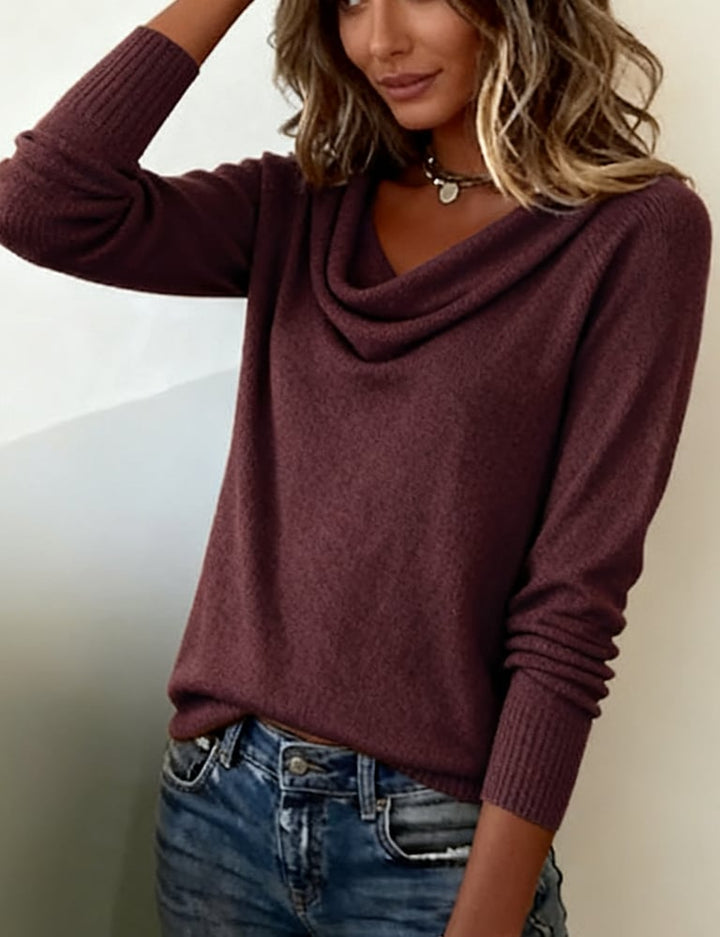 Fiorella | Women's Collared Ribbed Long-Sleeve Sweater