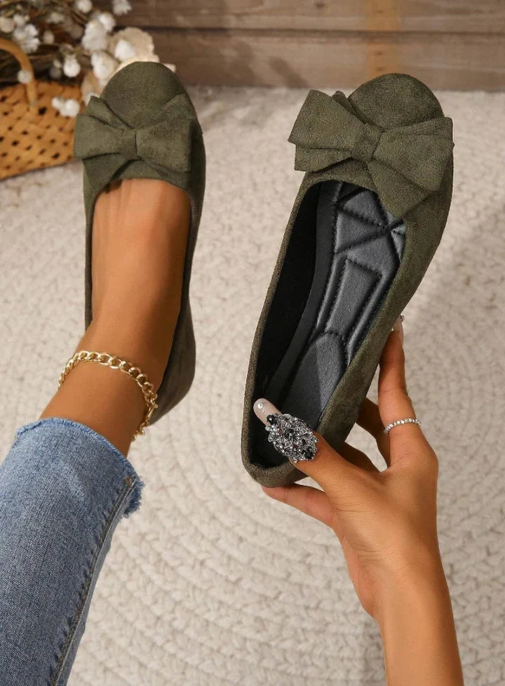 Lysette | Women's Bow Round-Toe Slip-On Ballet Flats