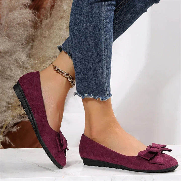 Lysette | Women's Bow Round-Toe Slip-On Ballet Flats