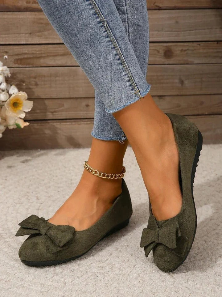 Lysette | Women's Bow Round-Toe Slip-On Ballet Flats