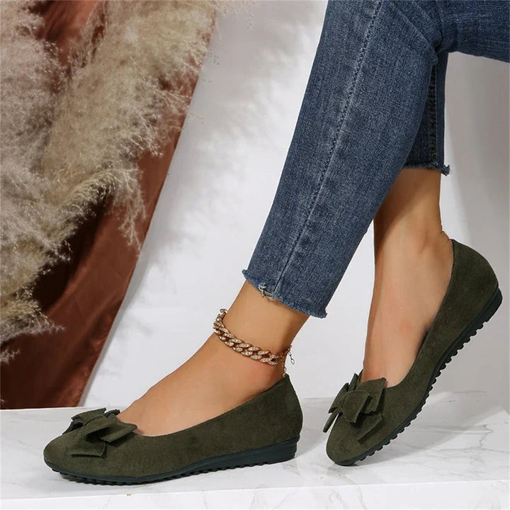 Lysette | Women's Bow Round-Toe Slip-On Ballet Flats