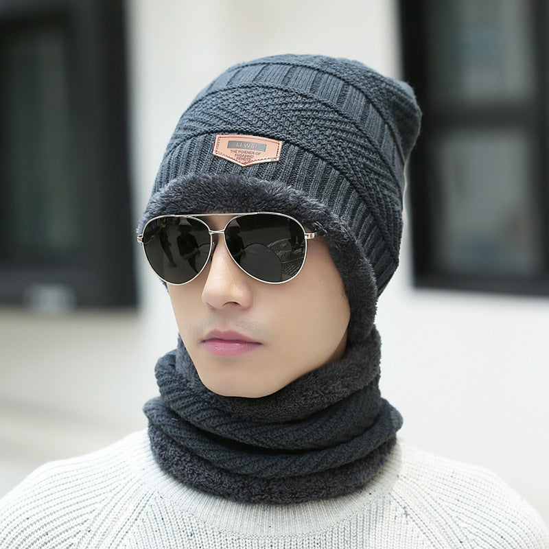 Women's knit beanie and scarf winter set