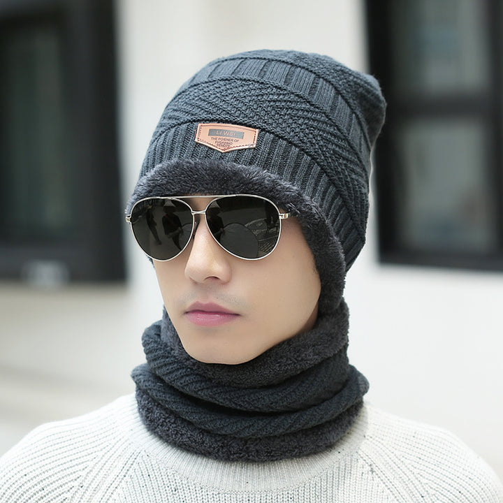 Women's knit beanie and scarf winter set