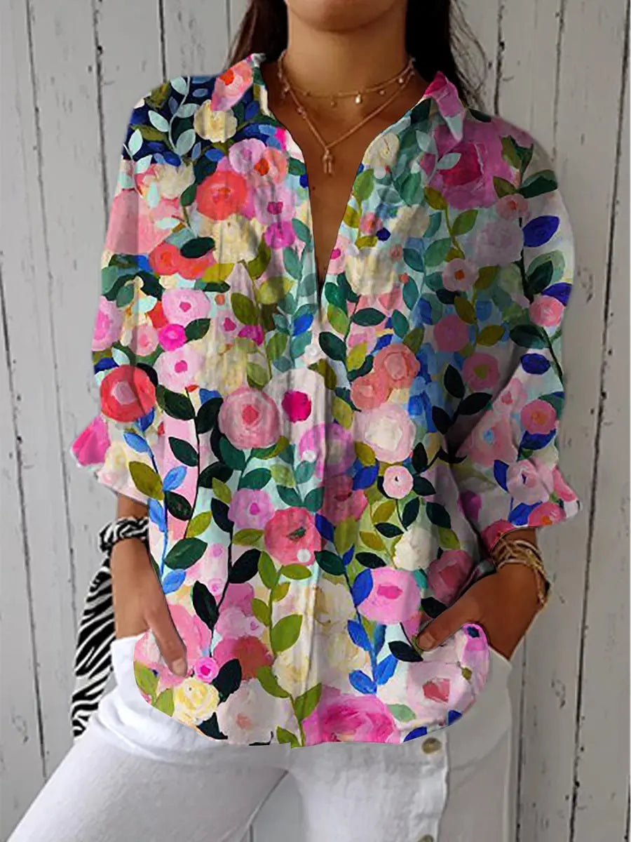 C&M® | Bloom Canvas Blouse Carol & Margaret Wilmington
