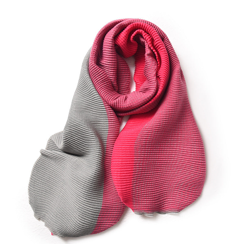 Gradient winter scarf for women in faux cashmere
