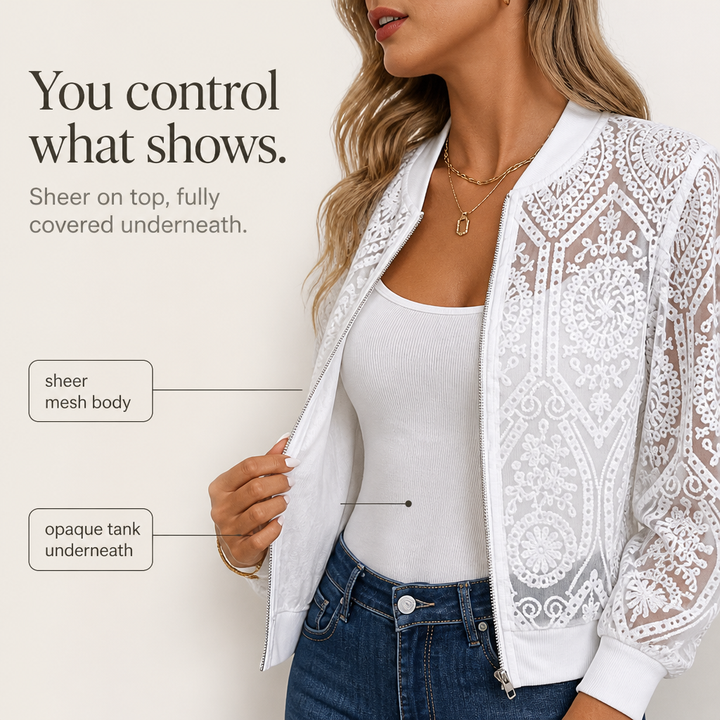 Verity | Women's Printed Floral Bomber Jacket