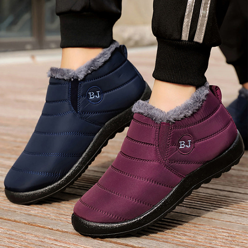 Women's winter snow ankle boots in purple