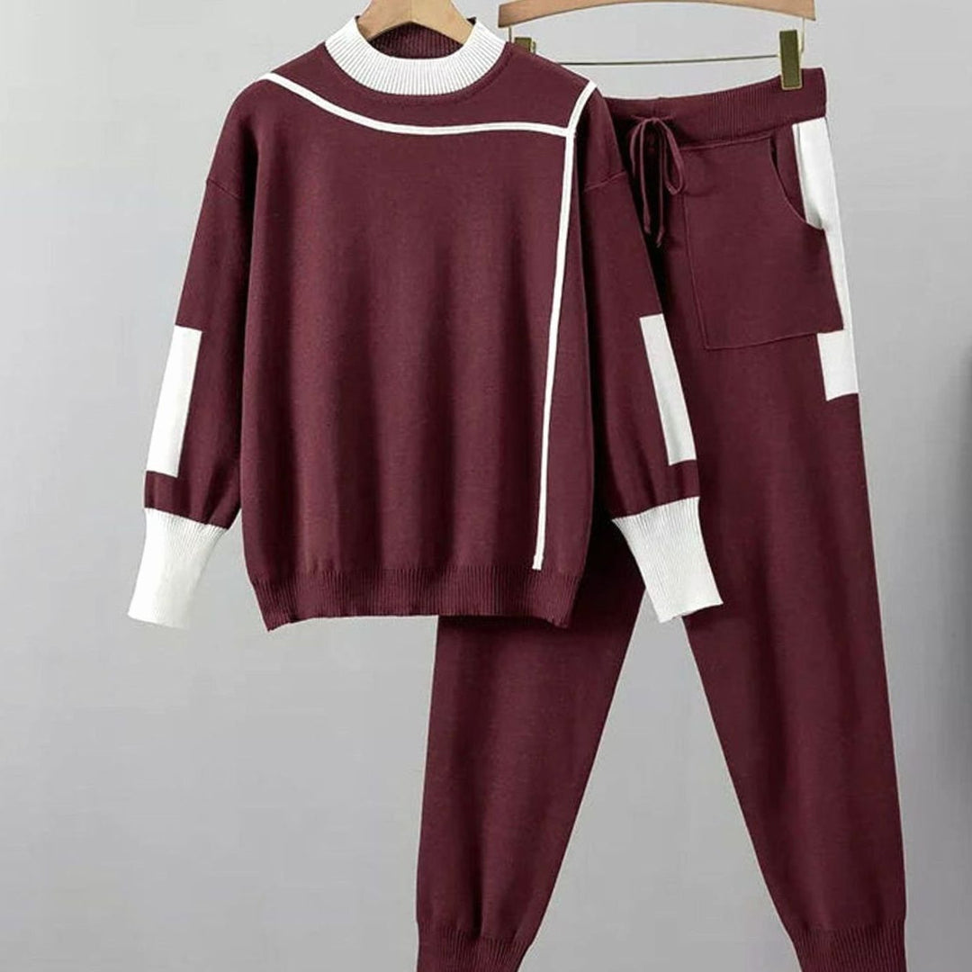 Nelda | Women's Ribbed Crew-Neck Long-Sleeve Sweater