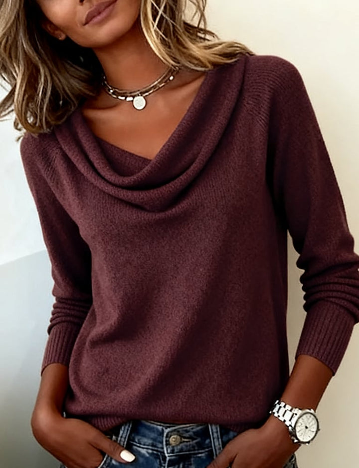 Fiorella | Women's Collared Ribbed Long-Sleeve Sweater