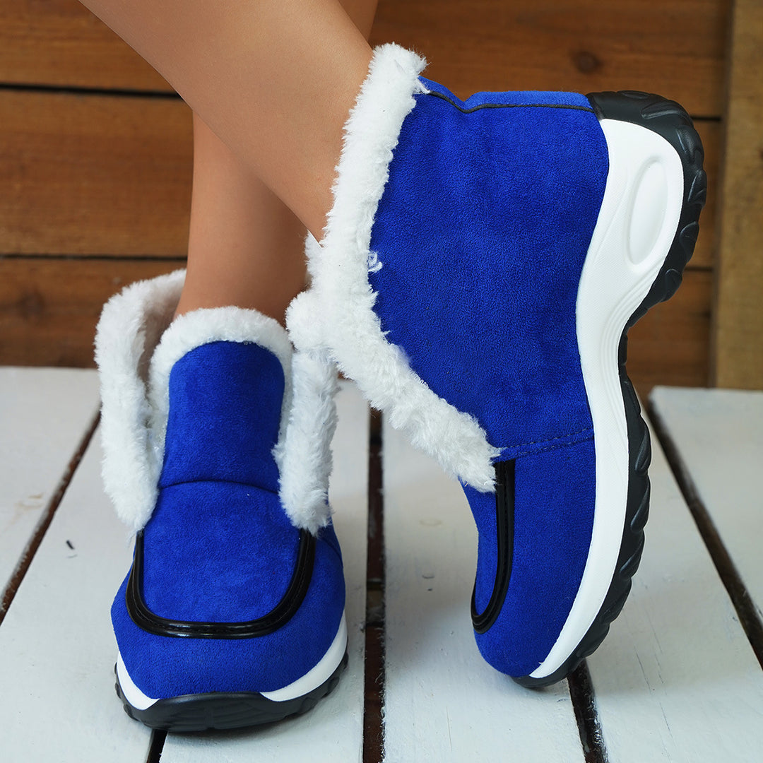Women's leopard print platform wedge ankle boots