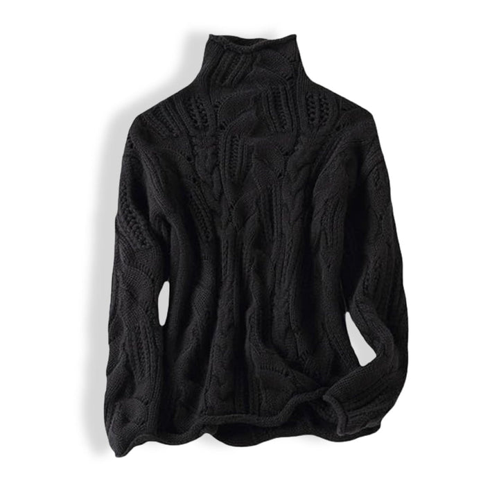 Marinette | Women's Cable-Knit Turtleneck Long-Sleeve Relaxed Sweater