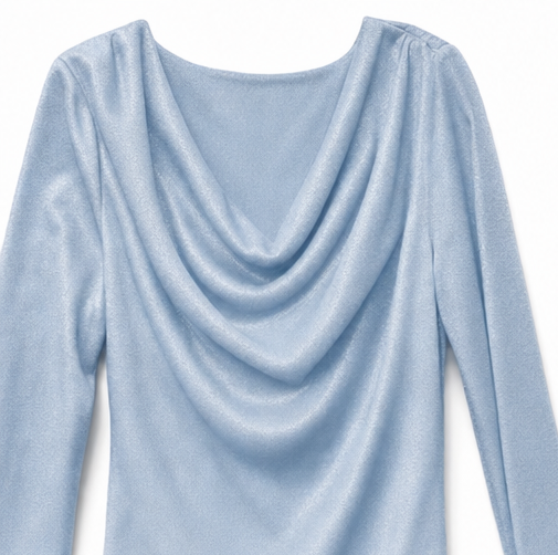 Mariette | Women's Velvet Draped Cowl-Neck Midi Dress