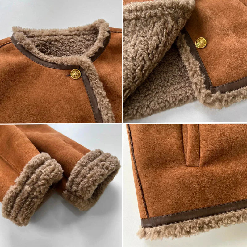 C&M® | Buttoned Faux Shearling Jacket Carol & Margaret Wilmington