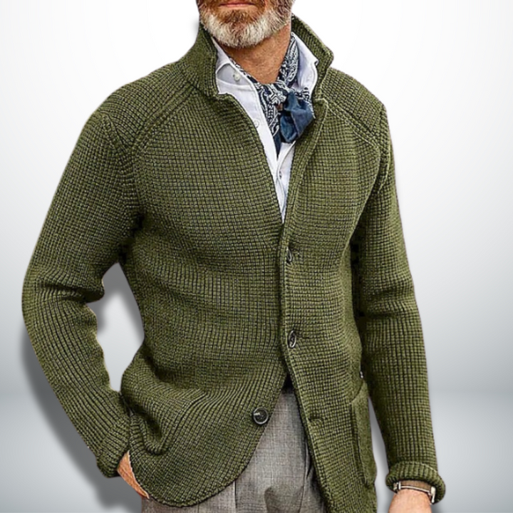 Tacita | Women's Collared Ribbed Long-Sleeve Cardigan