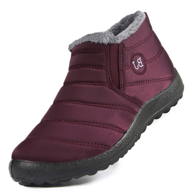Women's winter snow ankle boots in purple