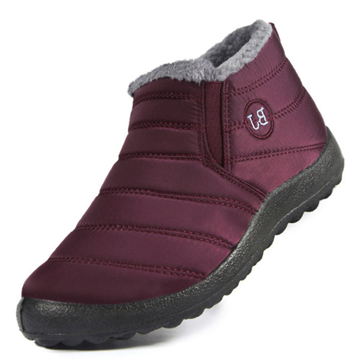 Women's winter snow ankle boots in purple