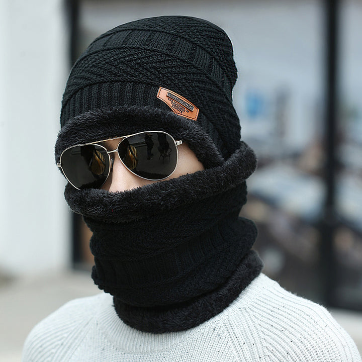 Women's knit beanie and scarf winter set