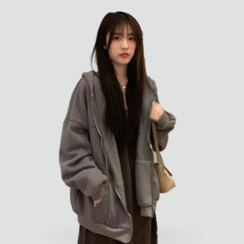 Varvara | Women's Relaxed Zip-Front Long-Sleeve Hoodie