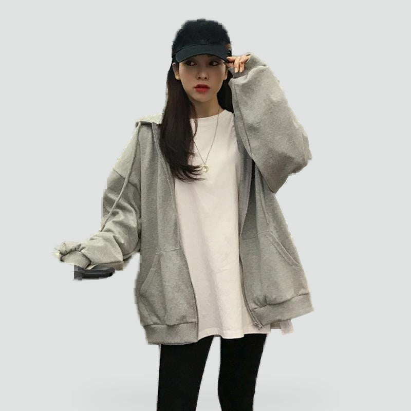 Varvara | Women's Relaxed Zip-Front Long-Sleeve Hoodie