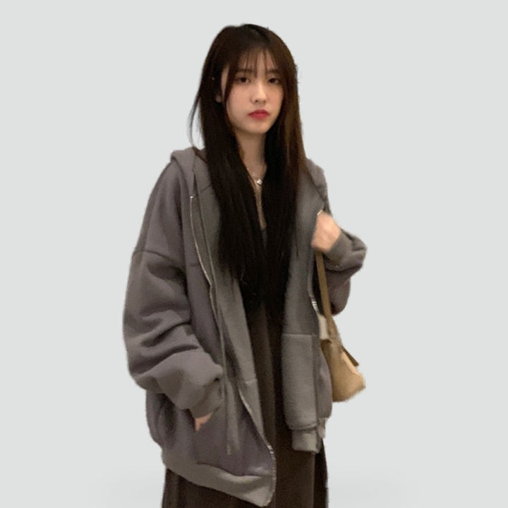 Varvara | Women's Relaxed Zip-Front Long-Sleeve Hoodie