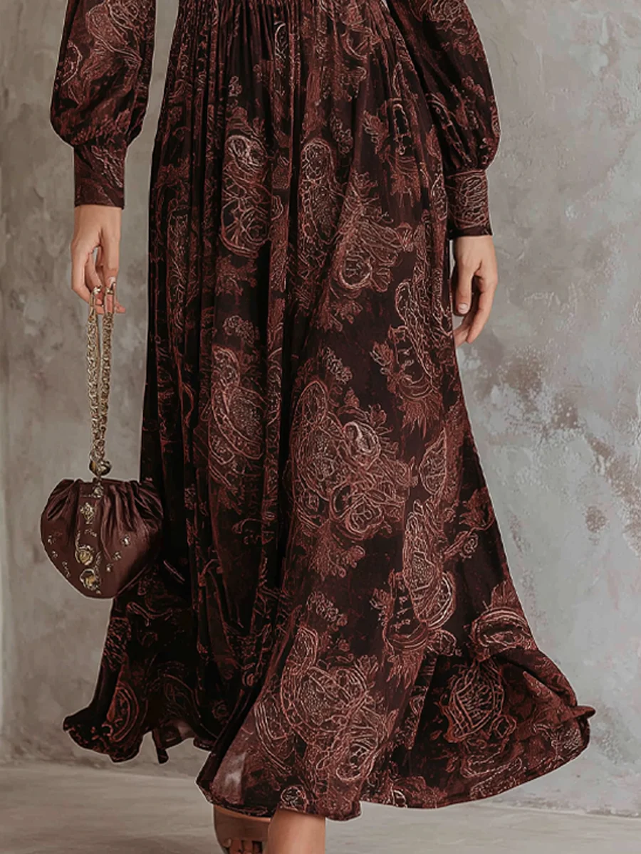 C&M® | Paisley Zip-Neck Midi Dress Carol & Margaret Wilmington