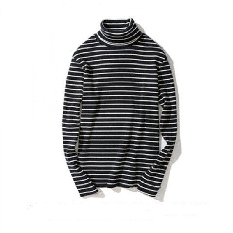 Women's long sleeve turtleneck pullover sweater front view