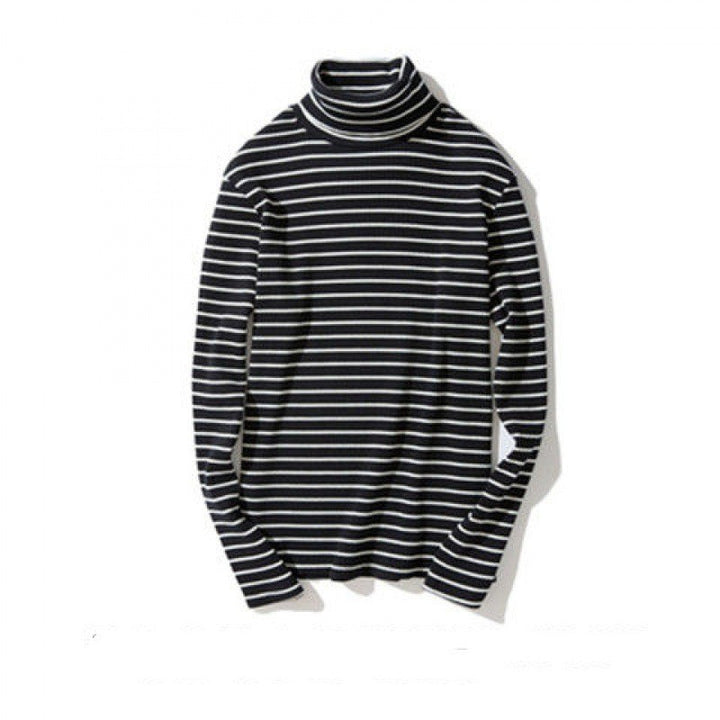 Women's long sleeve turtleneck pullover sweater front view