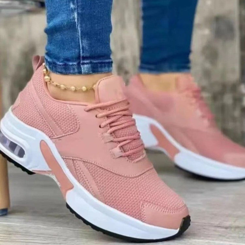 Amanda | Womens Chunky Air Sole Lace Up Running Sneakers