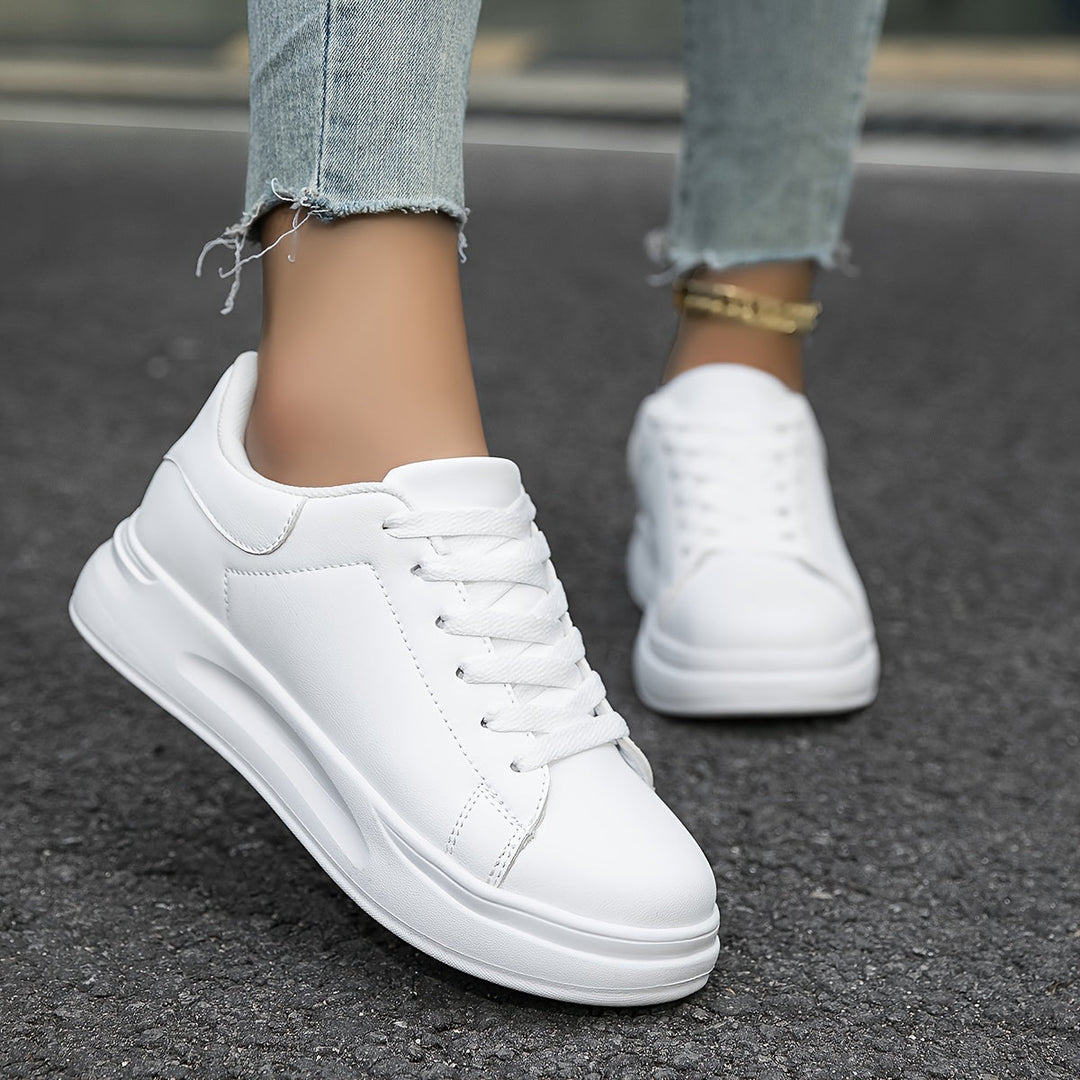 Demetria | Womens Chunky Sole Lace Up Court Sneakers