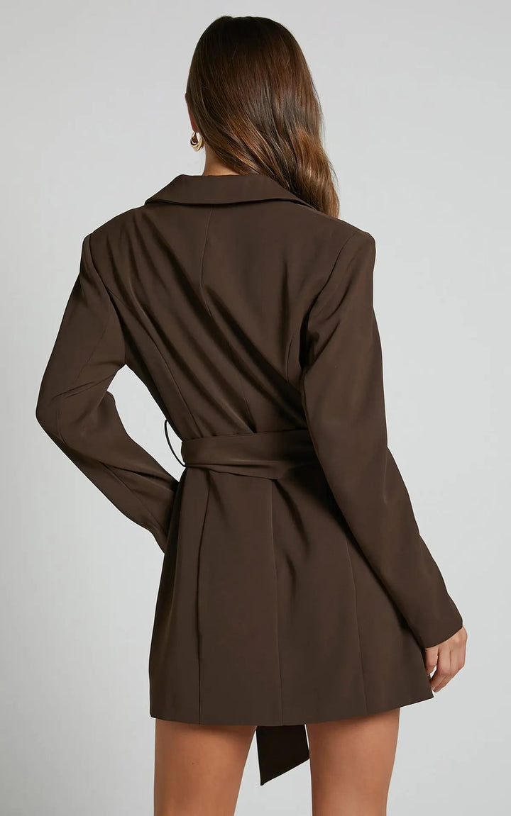 Jenna | Women's Belted Blazer Mini Dress