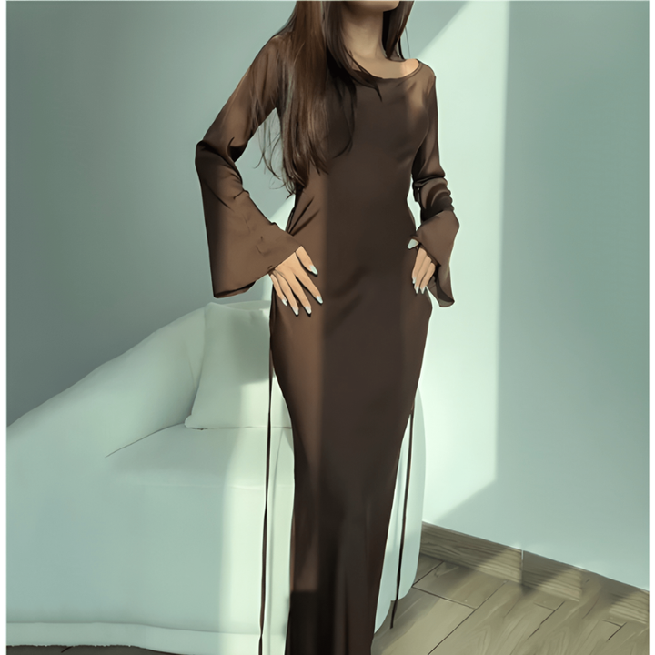 Liberty | Women's Square Neck Flared Sleeve Maxi Dress