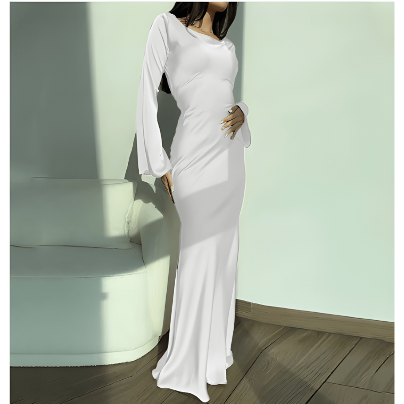 Liberty | Women's Square Neck Flared Sleeve Maxi Dress