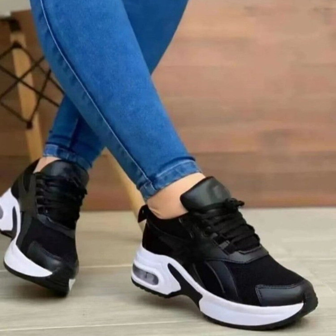 Amanda | Womens Chunky Air Sole Lace Up Running Sneakers