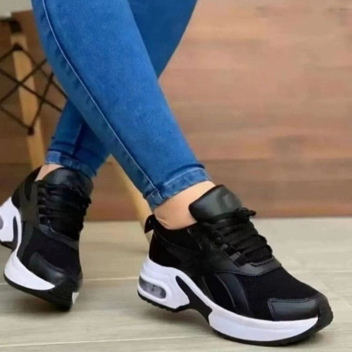 Amanda | Womens Chunky Air Sole Lace Up Running Sneakers