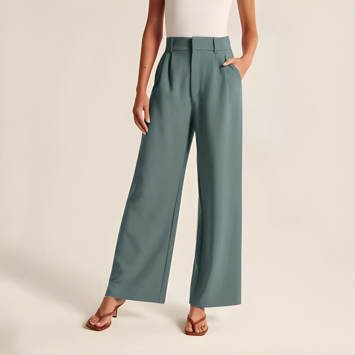 Imani | Women's High Waist Wide Leg Tailored Trousers
