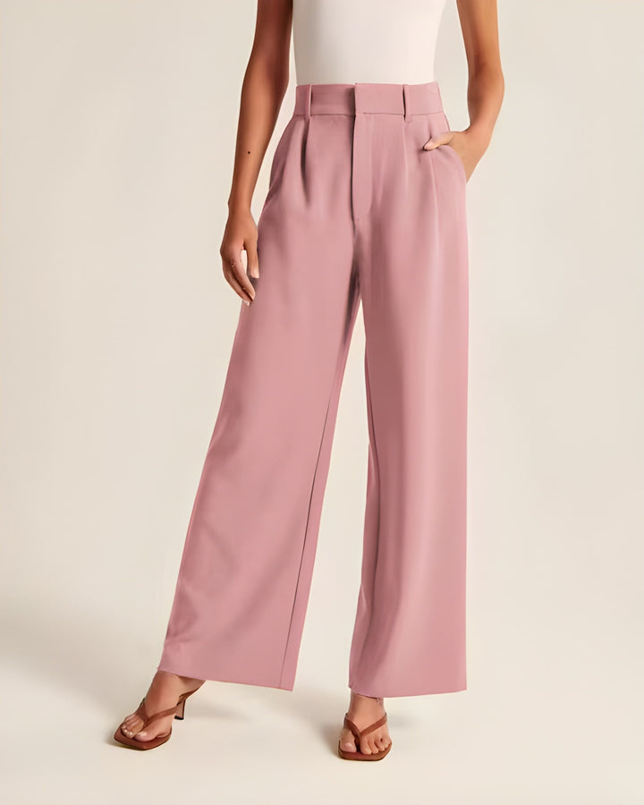 Imani | Women's High Waist Wide Leg Tailored Trousers