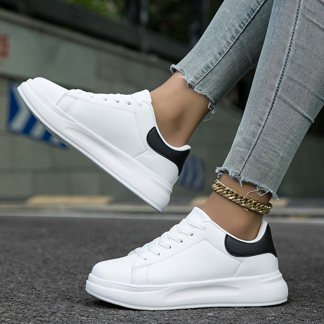 Demetria | Womens Chunky Sole Lace Up Court Sneakers
