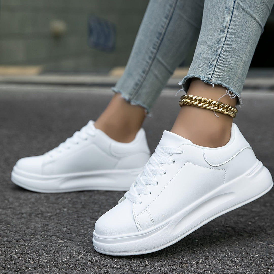 Demetria | Womens Chunky Sole Lace Up Court Sneakers