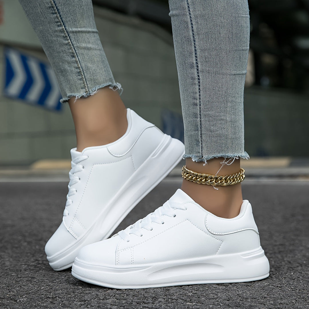Demetria | Womens Chunky Sole Lace Up Court Sneakers