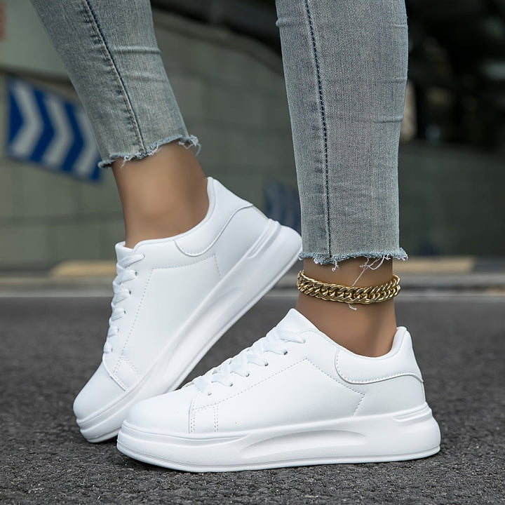Demetria | Womens Chunky Sole Lace Up Court Sneakers