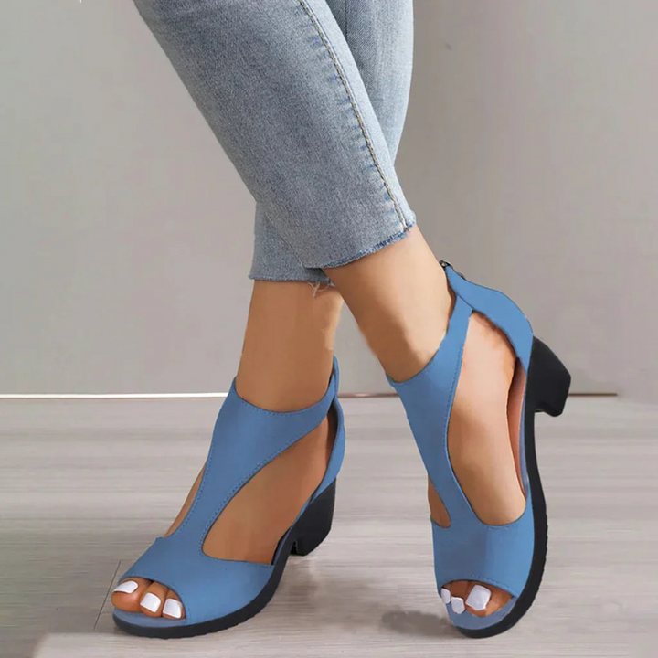 Dee | Womens Cut Out Peep Toe Stiletto Heels
