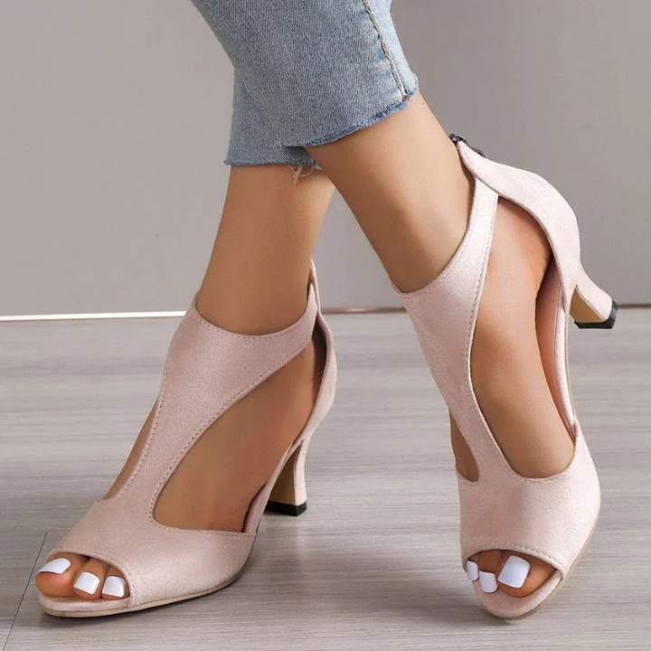 Dee | Womens Cut Out Peep Toe Stiletto Heels
