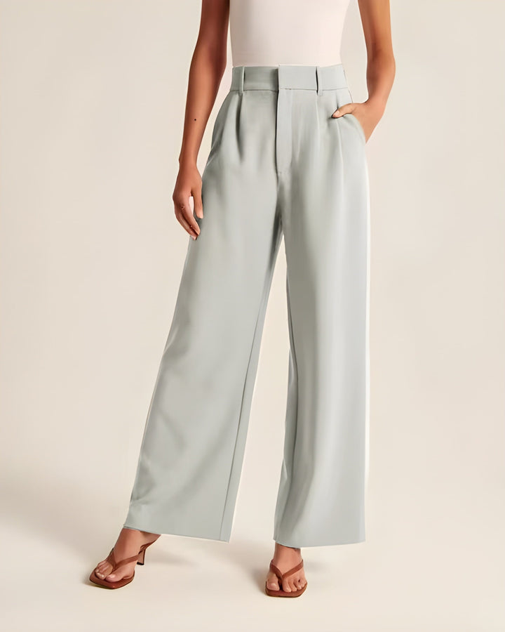 Imani | Women's High Waist Wide Leg Tailored Trousers