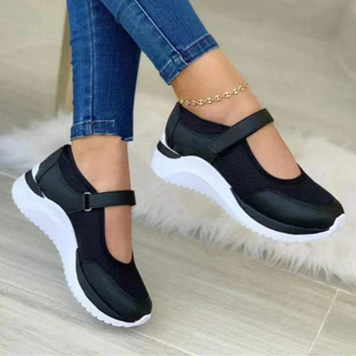 Alyssa | Womens Platform Walking Sneakers With Adjustable Strap Design