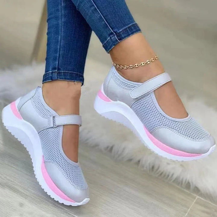 Alyssa | Womens Platform Walking Sneakers With Adjustable Strap Design