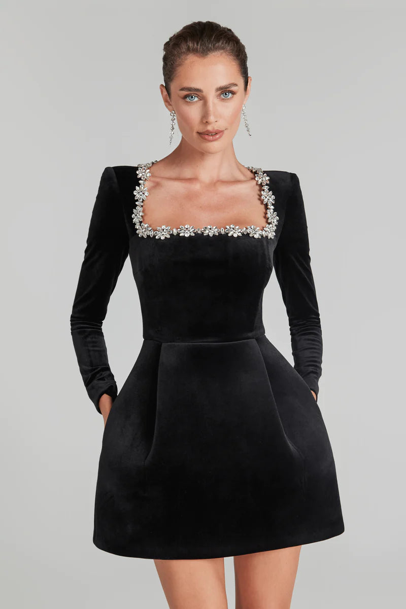 Lorelai | Women's Square Neck Fit and Flare Mini Dress