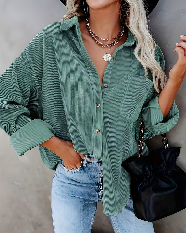 Alena | Womens Oversized Button Down Relaxed Fit Casual Shirt