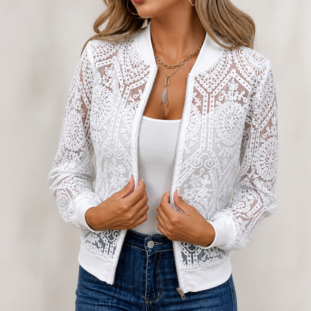 Verity | Women's Printed Floral Bomber Jacket